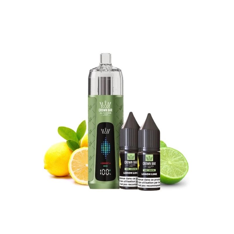 Lemon Lime - Kit Refill Pro 1000mAh 2x10ml 6mg - Crown Bar Al Fakher