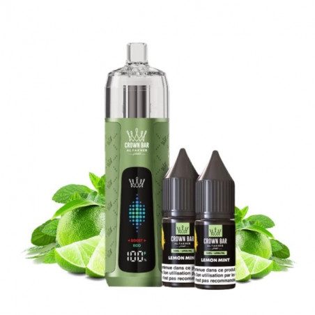Lemon Mint - Kit Refill Pro 1000mAh 2x10ml 6mg - Crown Bar Al Fakher