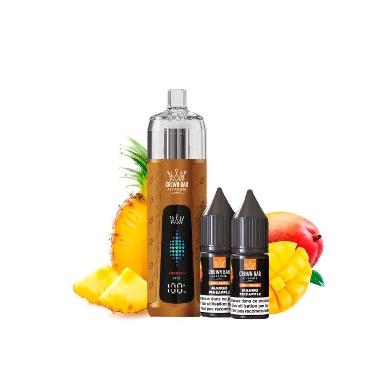 Mango Pineapple - Kit Refill Pro 1000mAh 2x10ml 6mg - Crown Bar Al Fakher