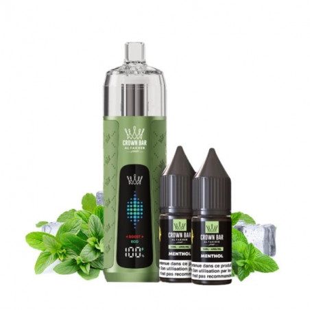 Menthol - Kit Refill Pro 1000mAh 2x10ml 6mg - Crown Bar Al Fakher