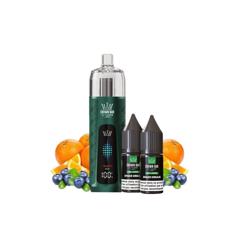 Space Dream - Kit Refill Pro 1000mAh 2x10ml 6mg - Crown Bar Al Fakher