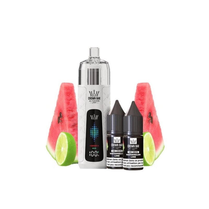 Watermelon Lime - Kit Refill Pro 1000mAh 2x10ml 6mg - Crown Bar Al Fakher