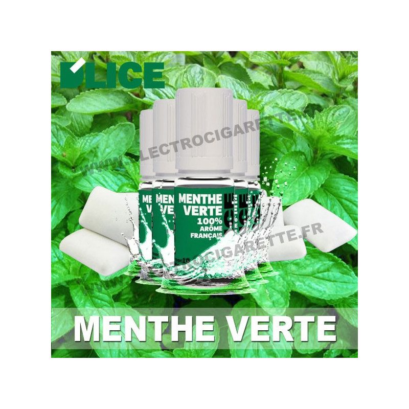 Pack 5 flacons 10 ml Menthe Verte - D'Lice Pack 5 flacons 10 ml Menthe Verte - D'Lice
