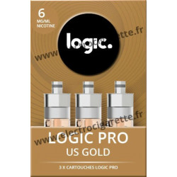 Cigarette electronique Logic Pro Chromé avec Cartouche US Gold