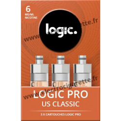 Cigarette electronique Logic Pro Chromé avec Cartouche US Classic