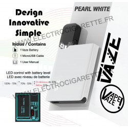 Batterie Vaze Pearl White