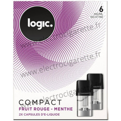 Pack de 2 x Cartouche Pod Fruit Rouge Menthe - Logic Pro Compact