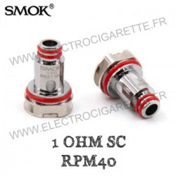 Pack de 5 x résistances SC 1ohm RPM40 - Smok