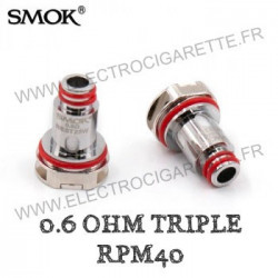 Pack de 5 x résistances Triple 0.6ohm RPM40 - Smok