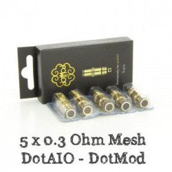 Pack de 5 x résistances DotAIO 0.3 Ohm - Dotmod
