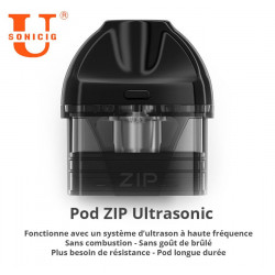 Pack 2 x Pod Zip 2ml Ultrasonic - Usonicig - Fonctionne grâce aux ultrason