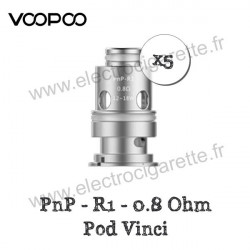 Pack de 5 x Résistances PnP pour Vinci Pod - Voopoo - R1 0.8 Ohm
