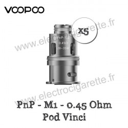 Pack de 5 x Résistances PnP pour Vinci Pod - Voopoo - M1 - 0.45 Ohm