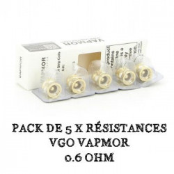 Pack de 5 x résistances VGO VapMor - 0.6 Ohm