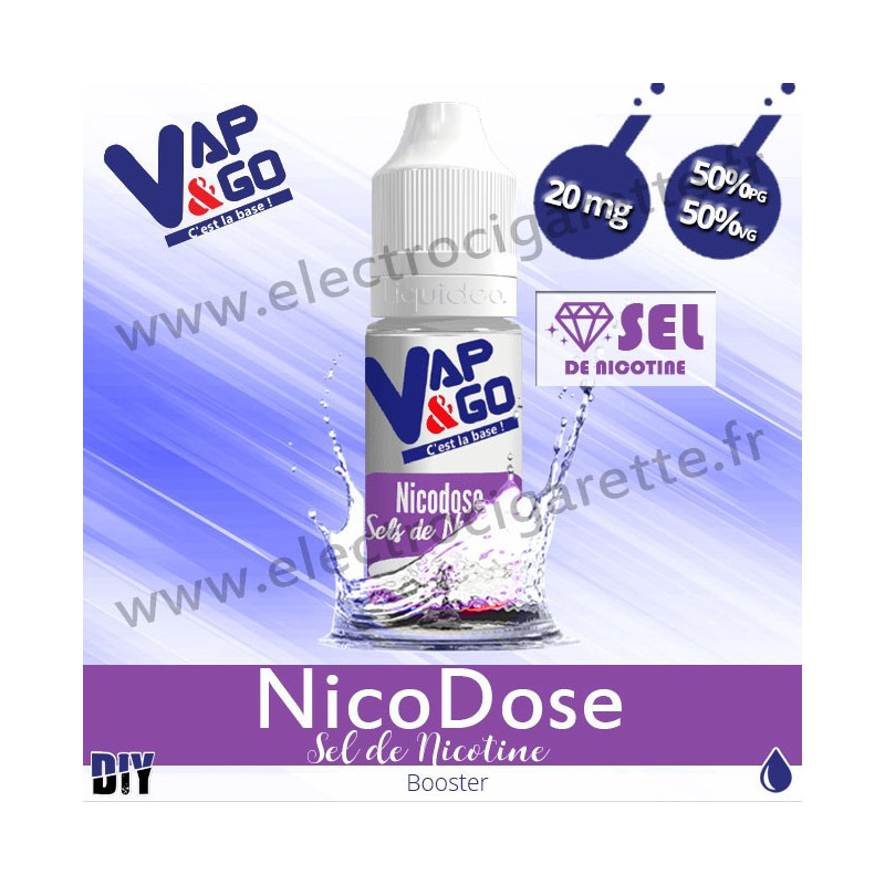 NicoDose Sel de Nicotine - Booster Nicotine - 10 ml - 20 mg - Vape & Go