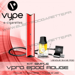 Batterie ePod Rouge avec 1 x cable USB - Vuse (ex Vype)