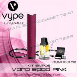 Batterie ePod Pink avec 1 x cable USB - Vuse (ex Vype)