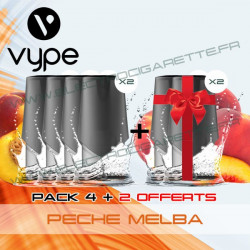 Pack EPEN3 Pod Vype ePen 3 Pêche Melba - Vuse (ex Vype) - 4 plus 2 offerts