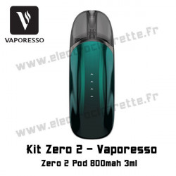 Kit Zero 2 Pod - 800mah - 3ml - Vaporesso - Couleur vert noir