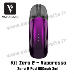 Kit Zero 2 Pod - 800mah - 3ml - Vaporesso - Couleur violet noir