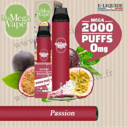 Passion - Ma mega vape - Vape Pen - Cigarette jetable - Sans Nicotine