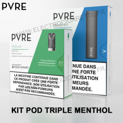 Kit PVRE avec Pod remplissable 5 fois - Triple Menthol - PVRE