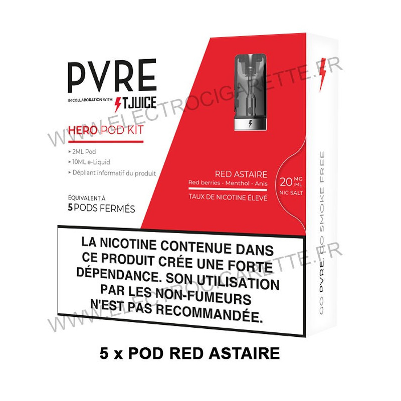 Pod Red Astaire 2ml - Remplissable 5 fois - PVRE
