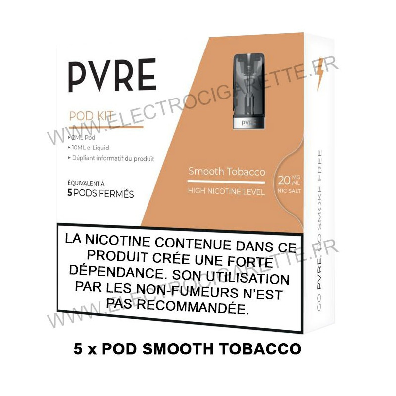 Pod Smooth Tobacco 2ml - Remplissable 5 fois - PVRE