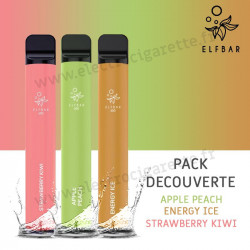 Pack découverte - Elf Bar 600 - 550mah 2ml - Vape Pen - Cigarette jetable