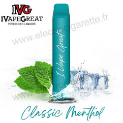 Classic Menthol - I Vape Great Plus - IVG - Puff Vape Pen - Cigarette jetable