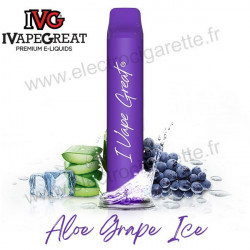 Aloe Grape Ice - I Vape Great Plus - IVG - Puff Vape Pen - Cigarette jetable