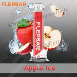 Apple Ice - Pomme Glacée - FlerBar - Puff Vape Pen - Cigarette jetable