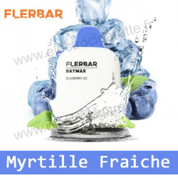 Myrtille Fraiche - Blueberry Ice - FlerBar Baymax - 3500 Puffs - Puff Vape Pen - Cigarette jetable