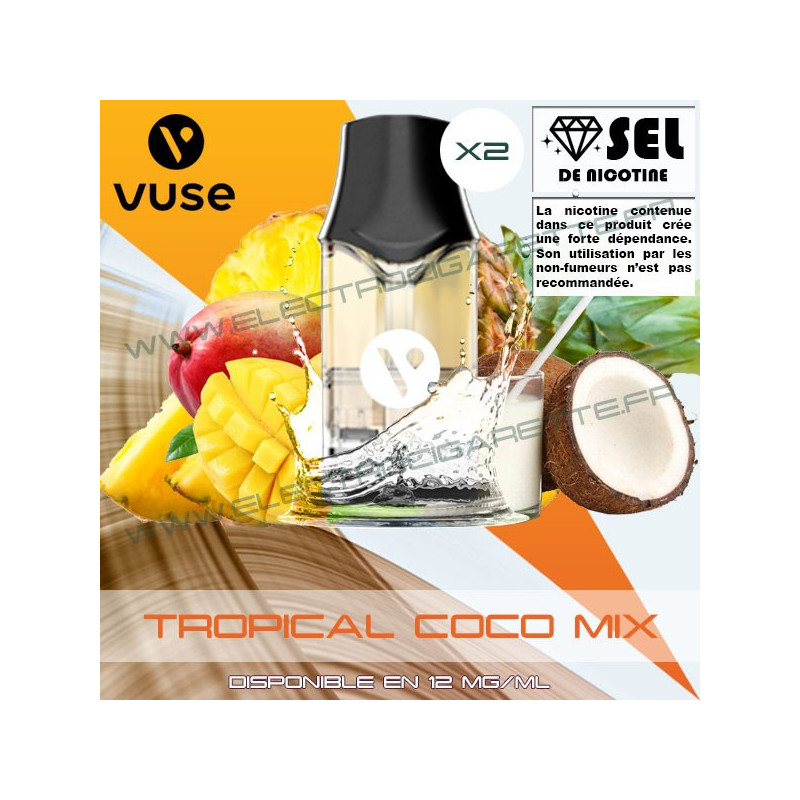 Cartouche EPOD Tropical Coco Mix - Pod VPro ePod - 2 x Capsules - Vuse