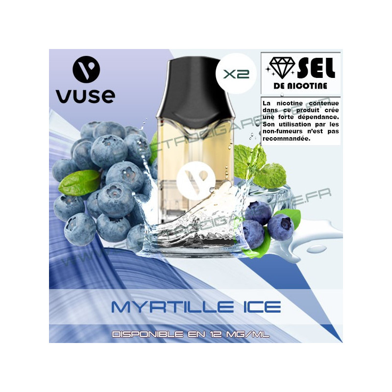 Cartouche EPOD Myrtille Ice - Pod VPro ePod - 2 x Capsules - Vuse