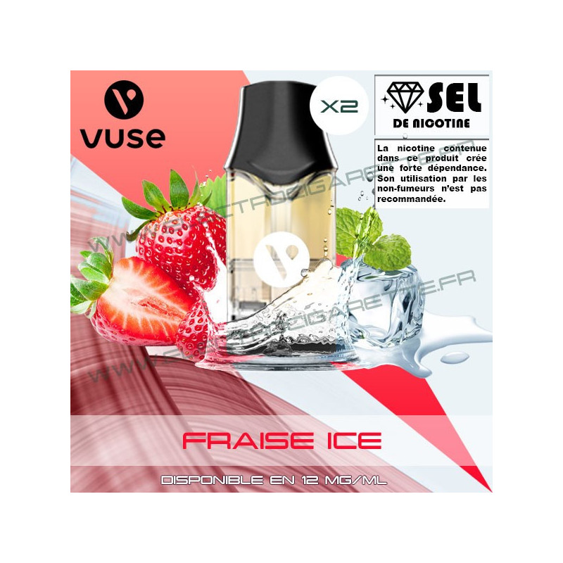 Cartouche EPOD Fraise Ice - Pod VPro ePod - 2 x Capsules - Vuse