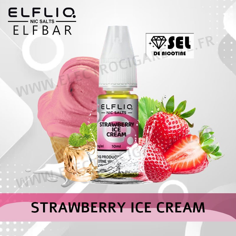 Strawberry Ice Cream - Elfliq - Elfbar - 10ml - Recharge eliquide