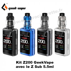 Kit Z200 avec le clearomiseur Z Sub 5.5ml - Geekvape