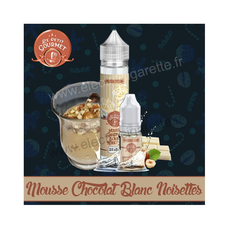 Mousse Chocolat Blanc Noisettes - Le petit gourmet - Savourea - Flacon de 70ml ou 10ml