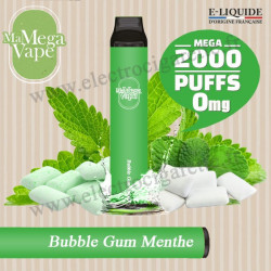 Bubble Gum Menthe - Ma mega vape - Vape Pen - Cigarette jetable