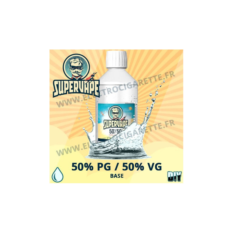 Base 1 litre - 50% PG / 50% VG - Supervape