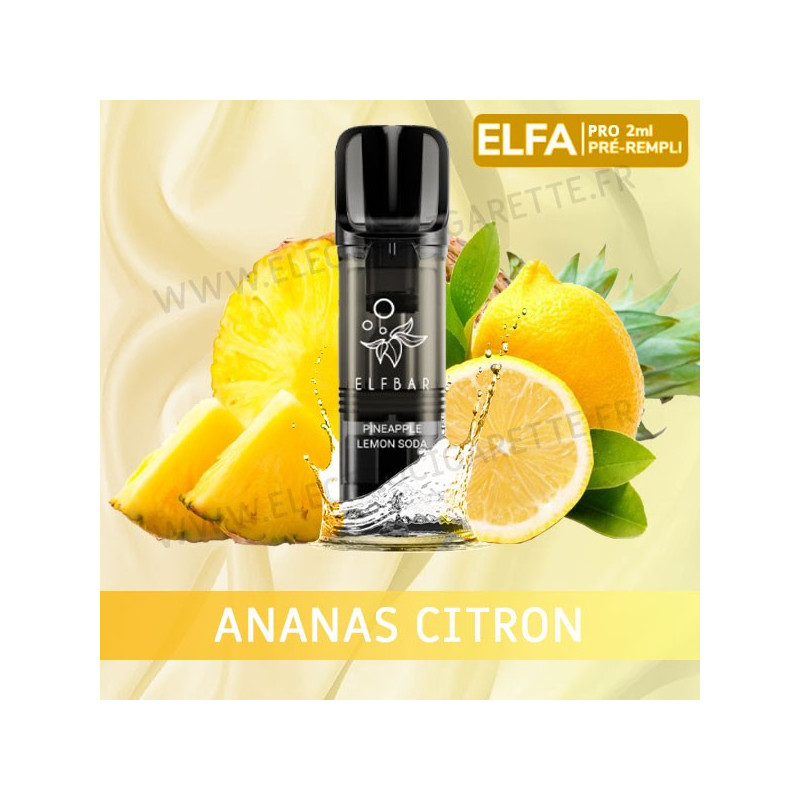 Ananas Citron - 2 x Capsules Pod Elfa Pro par Elf Bar - 2ml - Vape Pen