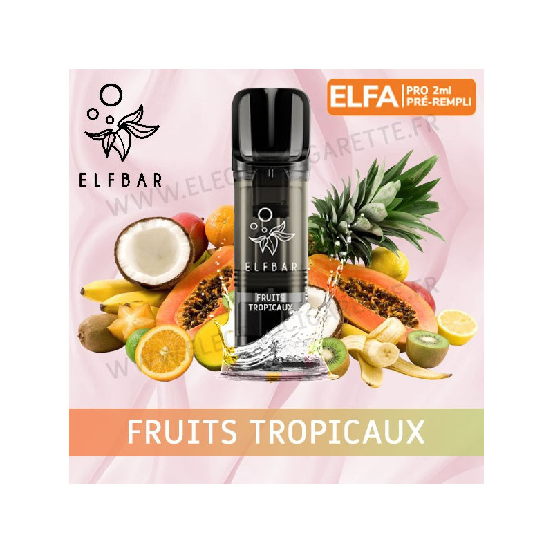Fruits tropicaux - 2 x Capsules Pod Elfa Pro par Elf Bar - 2ml - Vape Pen