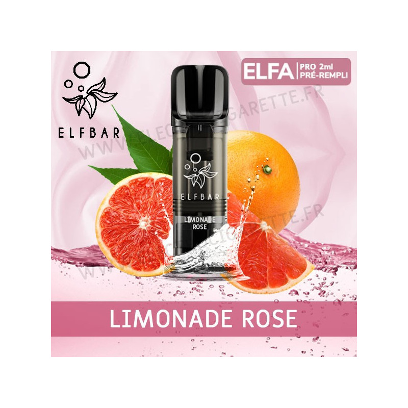 Limonade Rose - 2 x Capsules Pod Elfa Pro par Elf Bar - 2ml - Vape Pen