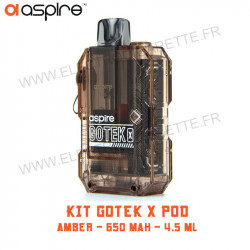 Kit Gotek X Pod - 650 mAh - 4.5ml - ASPIRE - Translucent Amber