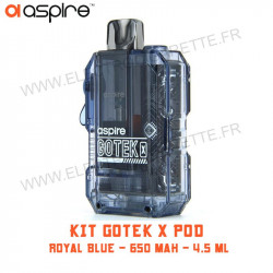 Kit Gotek X Pod - 650 mAh - 4.5ml - ASPIRE - Translucent Royal Blue