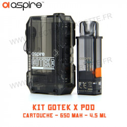 Kit Gotek X Pod - 650 mAh - 4.5ml - ASPIRE - Cartouche démonter