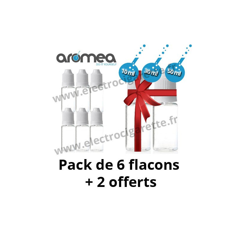 6 Flacons PET 10, 30, 50 ml + 2 offerts - Aromea