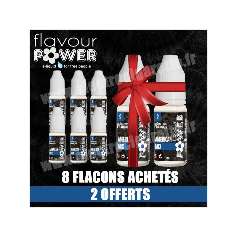 Pack 6 flacons + 2 offerts - American Mix - Flavour Power