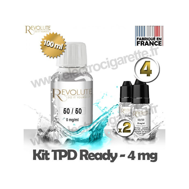 Kit TPD Ready DiY 4 mg - 50% PG / 50% VG - Revolute